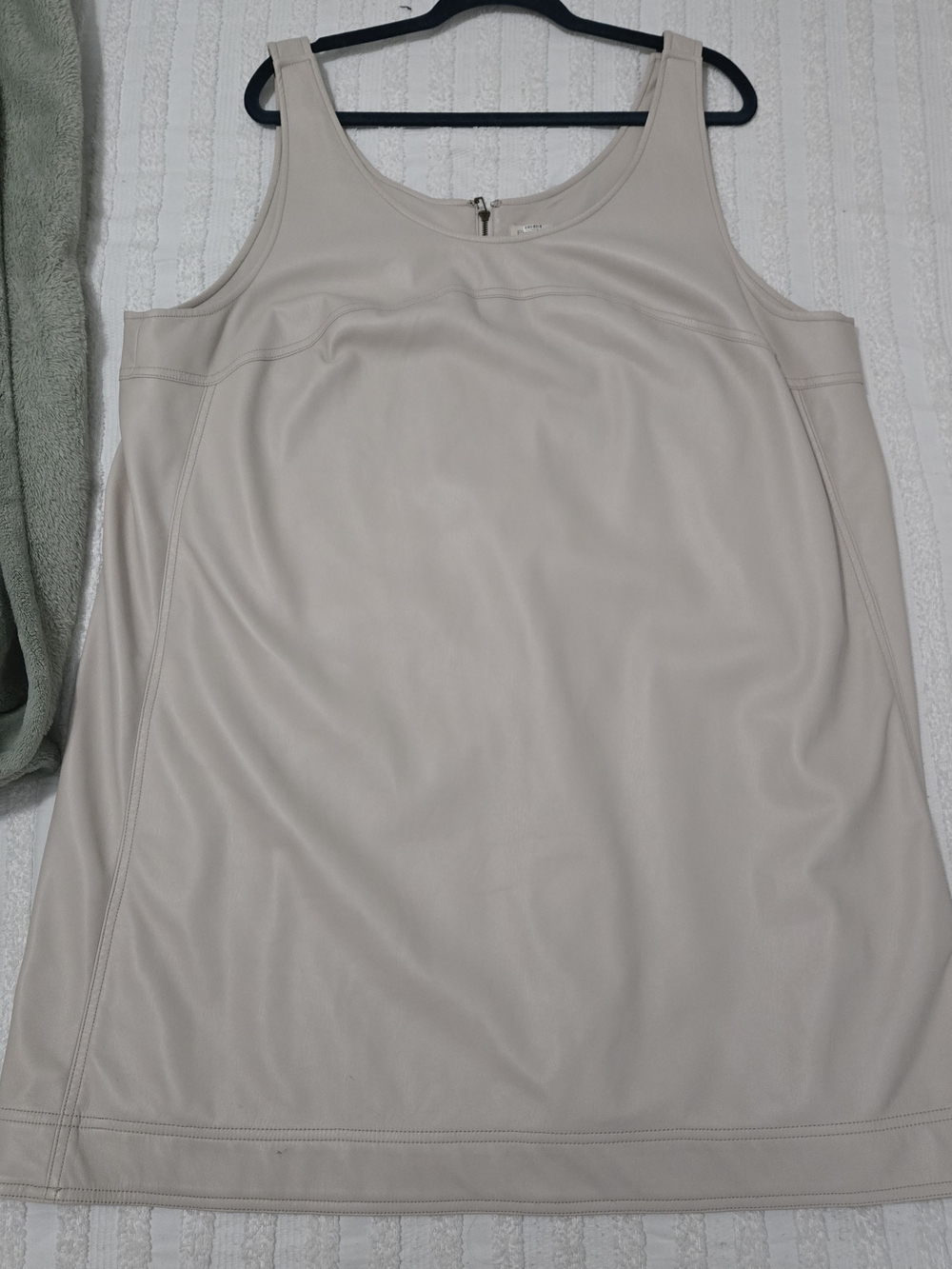 Anthropologie - Pilcro Vegan Leather Scoop-Neck Shift Mini Dress
